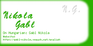 nikola gabl business card
